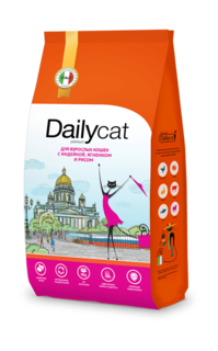 Сухой корм для кошек Dailycat Casual Line индейка, ягненок и рис, 10 кг