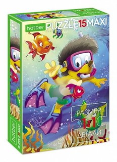Hatber Пазлы 15 А4ф 220х330мм MAXI Подводные приключения