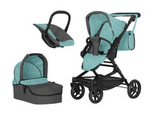 Коляска для куклы Carrello Magia 3 в 1 GREEN No Brand
