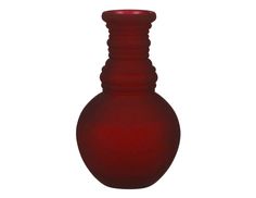 Стеклянная ваза ГРАНАДА, матовая, бордовая, 24х14 см, Edelman
