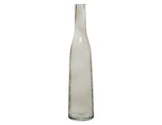 Ваза-бутыль ЛАКОНИ, стекло, прозрачное туманное серебро, 8.8x37.8 см, Kaemingk