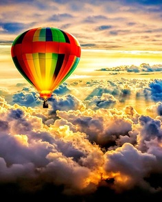 Алмазная мозаика стразами Ripoma Полёт на воздушном шаре 00114221 30х40 см