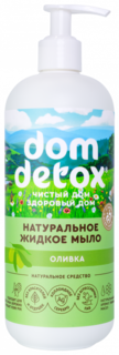 Натуральное жидкое мыло Оливка DOMDETOX, 500 мл Дом Природы