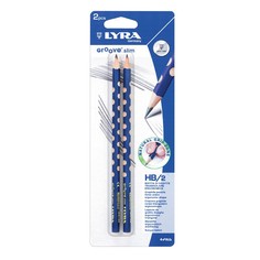 Lyra Чернографитный карандаш LYRA GROOVE SLIM HB 2 шт в блистере