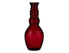 Стеклянная ваза ГРАНАДА, прозрачная, бордовая, 30х12 см, Edelman