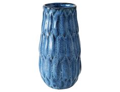 Керамическая ваза ВЕЧЕРНЯЯ АКВАРЕЛЬ, тёмно-голубая, 15х9.5 см, Boltze
