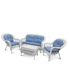 Комплект плетенной мебели Афина LV-520 White/Blue Afina