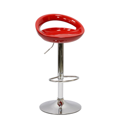 Барный стул Barneo 94153, серебристый/красный