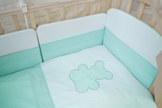 Текстильный бортик для кроватки Forest kids 2001-3 цв. бирюзовый