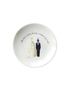 Тарелка подарочная авторская ручной работы на Свадьбу (диаметр - 15 см) Лакшери