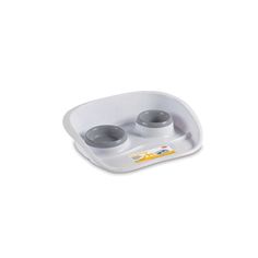подставка с мисками Stefanplast, 0,2 и 0,3л, серая