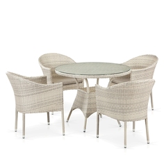 Комплект плетеной мебели Афина T190A/Y350A-W85-D96 4Pcs Latte Afina