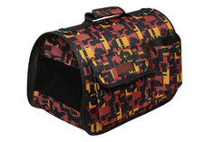 Сумка-переноска для кошек и собак Lion LM6442 черный, оранжевый, серый 27x40x26см
