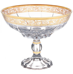 Ваза для фруктов 24,5 см н/н Bohemia Design "Трикс /Италия /золото" / 282494