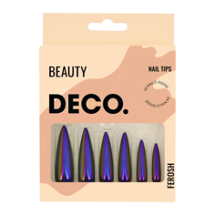 Набор накладных ногтей `DECO` FEROSH violet (24 шт + клеевые стикеры 24 шт) Deco.