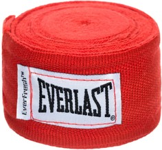 Бинт боксерский Everlast 4463RD, 2.5 м, эластик, красный