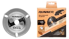 Диск пильный по дереву для УШМ, три зуба 3,4мм, 125мм "Runner" 551125 *5