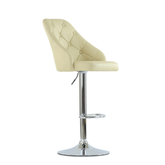 Барный стул Barneo N94Bg, серебристый/бежевый