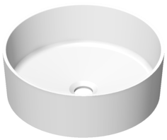 Накладная раковина Radostone Альба Белая матовая круглая 405x405x135 мм