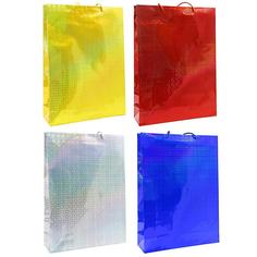 Пакет подарочный Veld Co. Голография, 33x45x10 см, 12 шт.