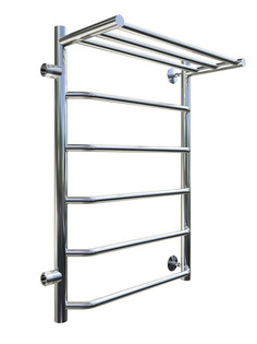 Полотенцесушитель водяной Браво ПМ с полкой 80х50 подключение слева, цвет хром Тругор