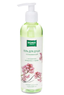 Гель для душа успокаивающий с экстрактом валерианы и череды Domix Green Professional
