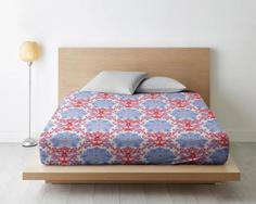 Простыня обычная Ночь Нежна из поплина, Царственный образ красный;