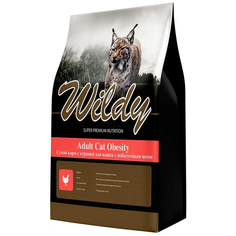 Сухой корм для кошек Wildy Adult Cat Obesity курица, 3кг ВАЙЛДИ