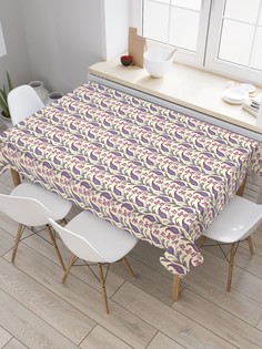 Скатерть прямоугольная JoyArty "Флористическая вертикаль" из сатена, 120x145 см