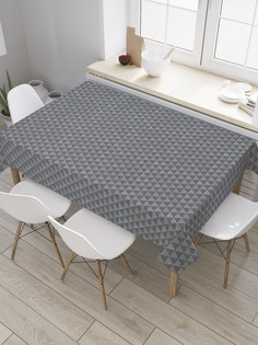 Скатерть прямоугольная JoyArty "Ткань в треугольник" из сатена, 120x145 см