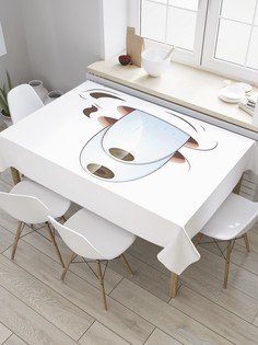 Скатерть прямоугольная JoyArty "Удивление" из сатена, 120x145 см