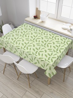 Скатерть прямоугольная JoyArty "Тропический листопад" из сатена, 120x145 см