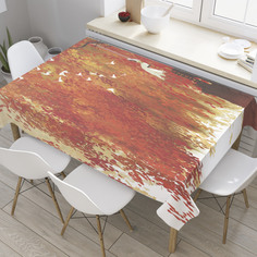 Скатерть прямоугольная JoyArty "В фате на высокой качели" из сатена, 120x145 см