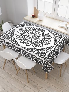 Скатерть прямоугольная JoyArty "Ирландский орнамент" из сатена, 120x145 см