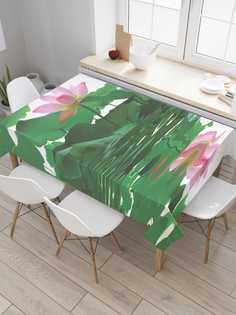 Скатерть прямоугольная JoyArty "Водное украшение" из сатена, 180x145 см