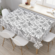 Скатерть прямоугольная JoyArty "Шишки в смешанном лесу" из сатена, 120x145 см