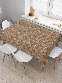 Скатерть прямоугольная JoyArty "Богатство дамасского орнамента" из сатена, 120x145 см