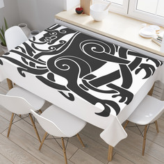 Скатерть прямоугольная JoyArty "Кельтский орнамент" из сатена, 120x145 см