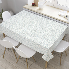 Скатерть прямоугольная JoyArty "Растительный завиток" из сатена, 120x145 см