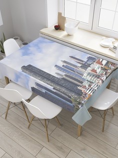 Скатерть прямоугольная JoyArty "Набережная Чикаго" из сатена, 120x145 см