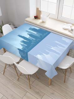 Скатерть прямоугольная JoyArty "Панорама Миннеаполиса" из сатена, 120x145 см