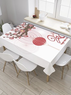 Скатерть прямоугольная JoyArty "Японский Новый Год" из сатена, 180x145 см