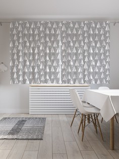 Шторы с фотопечатью JoyArty "Игрушки на елке" из сатена, 290х180 см