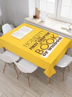 Скатерть прямоугольная JoyArty "Честность - первая глава в книге мудрости" 120x145 см