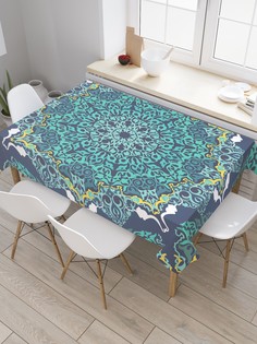 Скатерть прямоугольная JoyArty "Восточное кружево" из сатена, 120x145 см