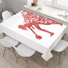 Скатерть прямоугольная JoyArty "Азартный рывок" из сатена, 120x145 см