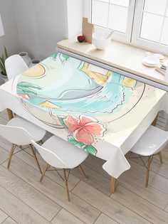 Скатерть прямоугольная JoyArty "Пляжная картина" из сатена, 120x145 см