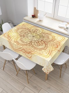 Скатерть прямоугольная JoyArty "Астральная мандала" из сатена, 120x145 см