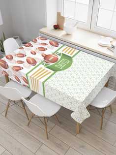 Скатерть прямоугольная JoyArty "Американский футбол Давид" из сатена, 120x145 см