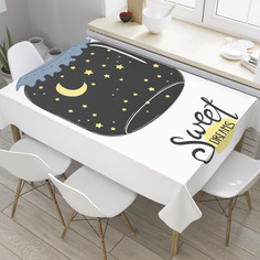 Скатерть прямоугольная JoyArty "Сладкие Мечты в банке" из сатена, 120x145 см